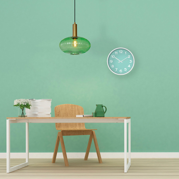 Часы настенные круглые Мята d30 см от магазина ЛесКонПром.ру